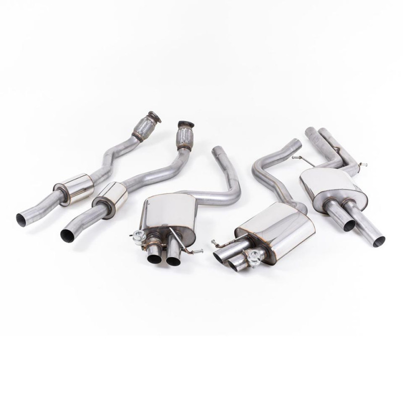 Sistema de escape Cat-Back resonado (con aprobación EC) Milltek Sport – Audi RS4 B8 4.2 FSI Quattro Avant Sistema de escape Cat-Back resonado (con aprobación EC) Milltek Sport – Audi RS4 B8 4.2 FSI Quattro Avant
