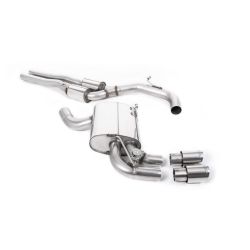 Escape cat-back homologado ECE Milltek Sport Audi RS3 8P Sportback S Tronic (11-12), colas pulidas