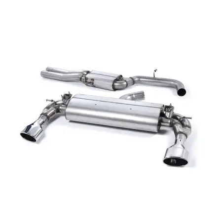 Escape cat-back resonado con válvulas homologado ECE Milltek Sport Audi RS3 8V Pre Facelift (15-17), colas ovaladas pulidas