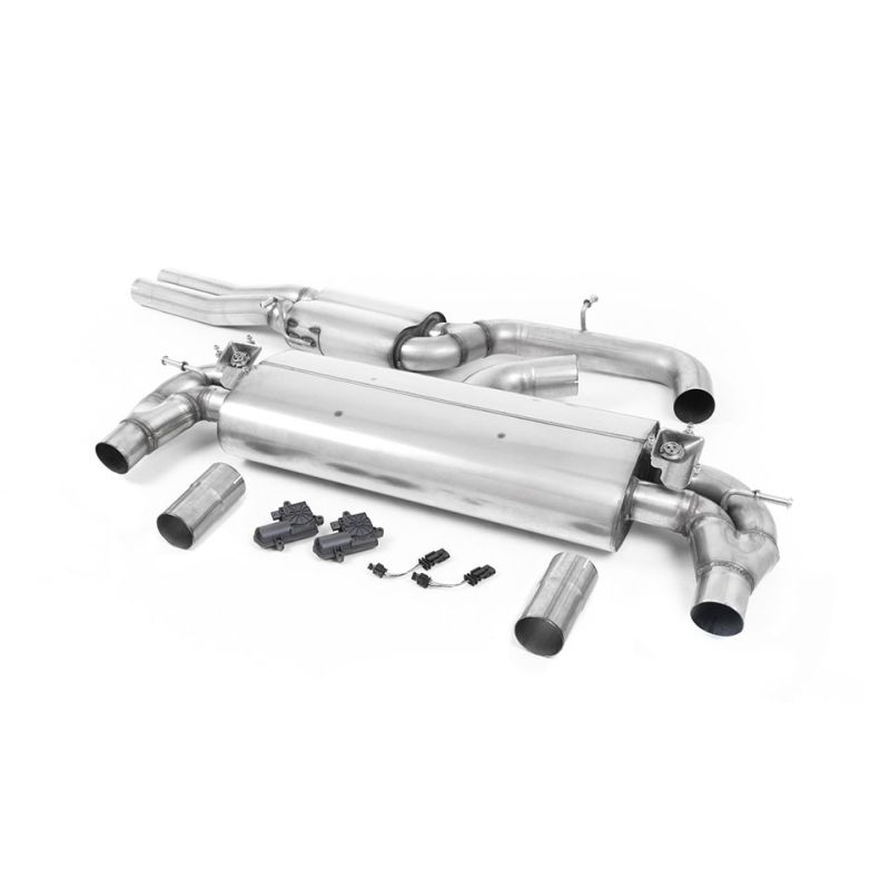 Escape cat-back resonado homologado ECE Milltek Sport Audi RS3 8V (17-), colas ovaladas pulidas