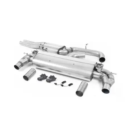 Escape cat-back resonado homologado ECE Milltek Sport Audi RS3 8V (17-), colas ovaladas pulidas