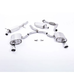 Sistema de escape Cat-Back resonado (con aprobación EC) Milltek Sport – Audi A4 2.0 TFSI Berlina, Avant no OPF (16-19)