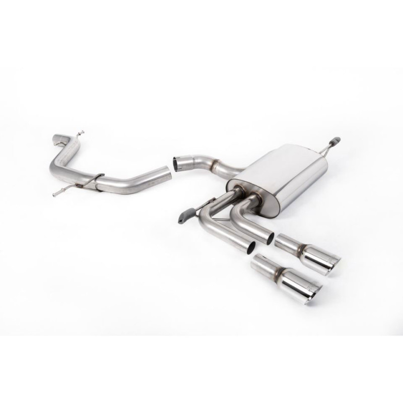 Sistema de escape Cat-Back no resonado (con aprobación EC) Milltek Sport – Audi A3 8P 2.0 TFSI 2WD Sportback Sistema de escape Cat-Back no resonado (con aprobación EC) Milltek Sport – Audi A3 8P 2.0 TFSI 2WD Sportback
