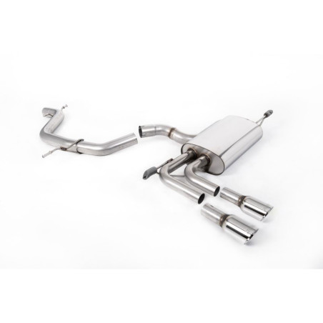 Sistema de escape Cat-Back no resonado (con aprobación EC) Milltek Sport – Audi A3 8P 2.0 TFSI 2WD Sportback