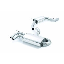Escape cat-back resonado homologado ECE Milltek Sport Audi A3 2.0T FSI (03-12), colas GT-80 pulidas