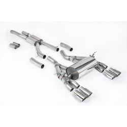 Escape cat-back homologado ECE Milltek Sport BMW F80 M3/F82 M4 (14-18), colas pulidas