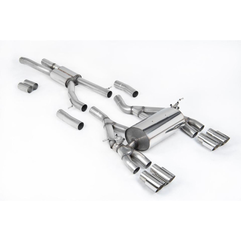 Sistema de escape Cat-Back resonado (con aprobación EC) Milltek Sport – BMW F80 M3 Saloon, F82, F83 M4 (Sin OPF) Sistema de escape Cat-Back resonado (con aprobación EC) Milltek Sport – BMW F80 M3 Saloon, F82, F83 M4 (Sin OPF)