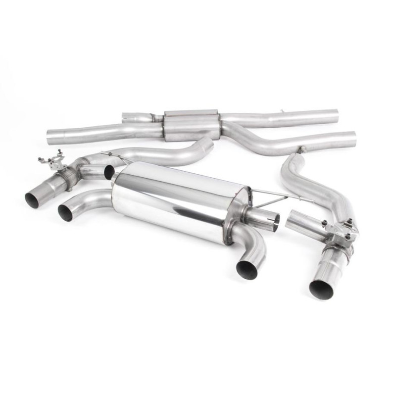 Sistema de escape Cat-Back resonado GPF/OPF (con aprobación EC) Milltek Sport – BMW Serie 2 F87 M2 Competition Coupé (16-22) Sistema de escape Cat-Back resonado GPF/OPF (con aprobación EC) Milltek Sport – BMW Serie 2 F87 M2 Competition Coupé (16-22)