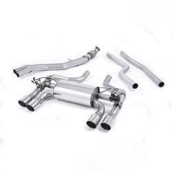 Escape cat-back homologado ECE Milltek Sport BMW F87 M2 (16-18), colas GT-90 pulidas