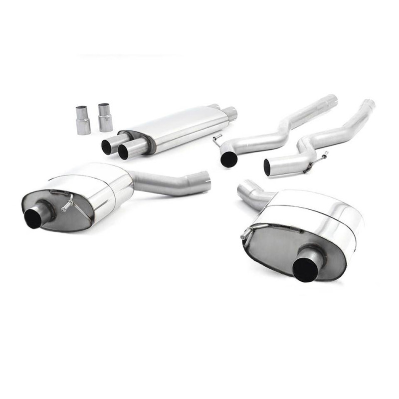 Sistema de escape Cat-Back resonado (con aprobación EC) Milltek Sport – Ford Mustang 5.0T V8 GT Fastback (15-23) Sistema de escape Cat-Back resonado (con aprobación EC) Milltek Sport – Ford Mustang 5.0T V8 GT Fastback (15-23)