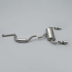 Escape cat-back resonado homologado ECE Milltek Sport Ford Focus Mk2 RS (09-10), 2 colas
