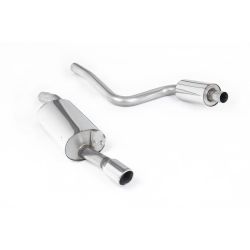 Escape cat-back resonado homologado ECE Milltek Sport Ford Fiesta Mk6 ST 150 (05-08), 1 cola de 90 mm ovalada pulida