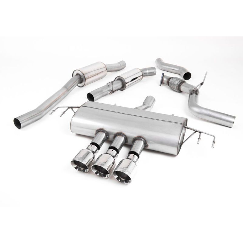 Escape cat-back resonado homologado ECE Milltek Sport Honda Civic FK8 Type R (17-22), 3 colas GT-100 de titanio