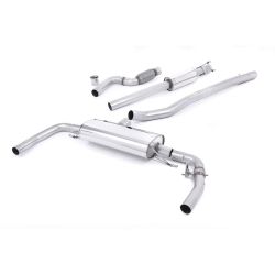 Escape cat-back resonado homologado ECE Milltek Sport Mercedes-AMG CLA 45 C117 (13-18), con las colas de serie