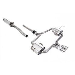 Escape cat-back resonado homologado ECE Milltek Sport Mini Cooper S R53 (02-06), colas pulidas (SSXM477)