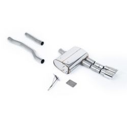 Escape OPF-back homologado ECE Milltek Sport Mini Cooper S F55 LCI (19-), colas GT-90 pulidas