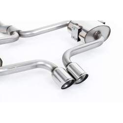 Escape cat-back resonado homologado ECE Milltek Sport Mini Cooper S R52 (04-08), colas pulidas