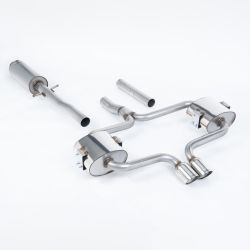 Escape cat-back resonado homologado ECE Milltek Sport Mini Cooper S R52 (04-08), colas pulidas