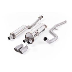 Escape cat-back resonado homologado ECE Milltek Sport Peugeot 208 GTi (12-19), colas pulidas