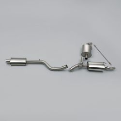 Escape cat-back resonado homologado ECE Milltek Sport Renault Clio RS 200 (incl. Cup) (09-12), con las colas de serie
