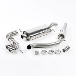 Escape cat-back resonado homologado ECE Milltek Sport Seat Ibiza Cupra/Bocanegra 1.4 TSI (09-15), 2 colas pulidas