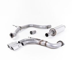Escape cat-back resonado homologado ECE Milltek Sport Seat León FR 2.0 TDI 184ps SC (13-20), colas pulidas