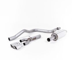 Escape cat-back resonado homologado ECE Milltek Sport Seat León FR 2.0 TDI 150 (13-20), colas pulidas
