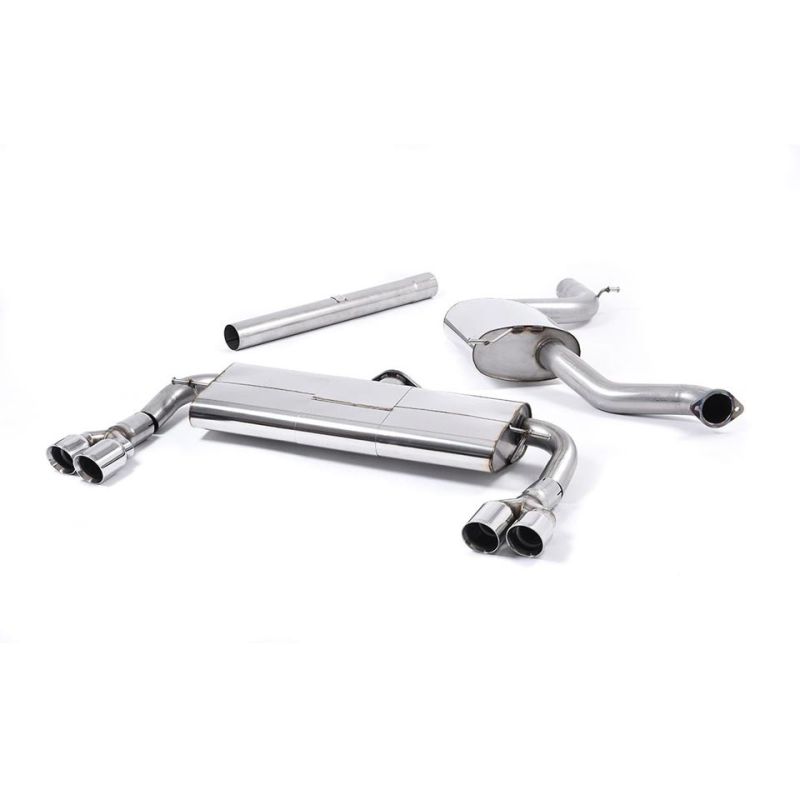 Escape cat-back resonado homologado ECE Milltek Sport Seat León Cupra 280/290 (sin GPF) (14-17), 4 colas pulidas