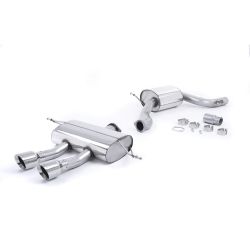 Escape cat-back resonado homologado ECE Milltek Sport Seat León Cupra R 2.0 TSI 265ps (10-12), colas GT-100 pulidas