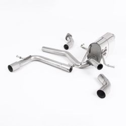 Escape pipe-back homologado ECE Milltek Sport Suzuki Swift Sport 1.4 BoosterJet (17-20), colas GT-115 pulidas