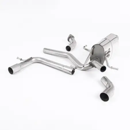 Escape pipe-back homologado ECE Milltek Sport Suzuki Swift Sport 1.4 BoosterJet (17-20), colas GT-115 pulidas