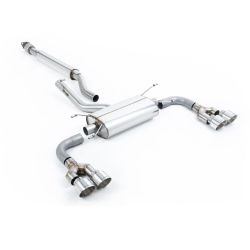 Escape cat-back resonado homologado ECE Milltek Sport Toyota GR86 (22-), 4 colas pulidas
