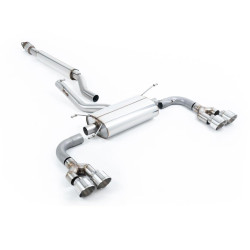 Sistema de escape Cat-Back resonado (con aprobación EC) Milltek Sport – Toyota GR86 2.4L (difusor trasero TRD)