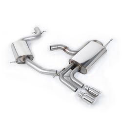 Escape cat-back no resonado homologado ECE Milltek Sport VW Golf Mk5 GTi Edition 30 2.0T (06-09), colas pulidas