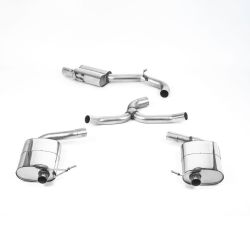 Escape cat-back homologado ECE Milltek Sport VW Golf R Mk7.5 Familiar (19-20), 4 colas ovaladas pulidas