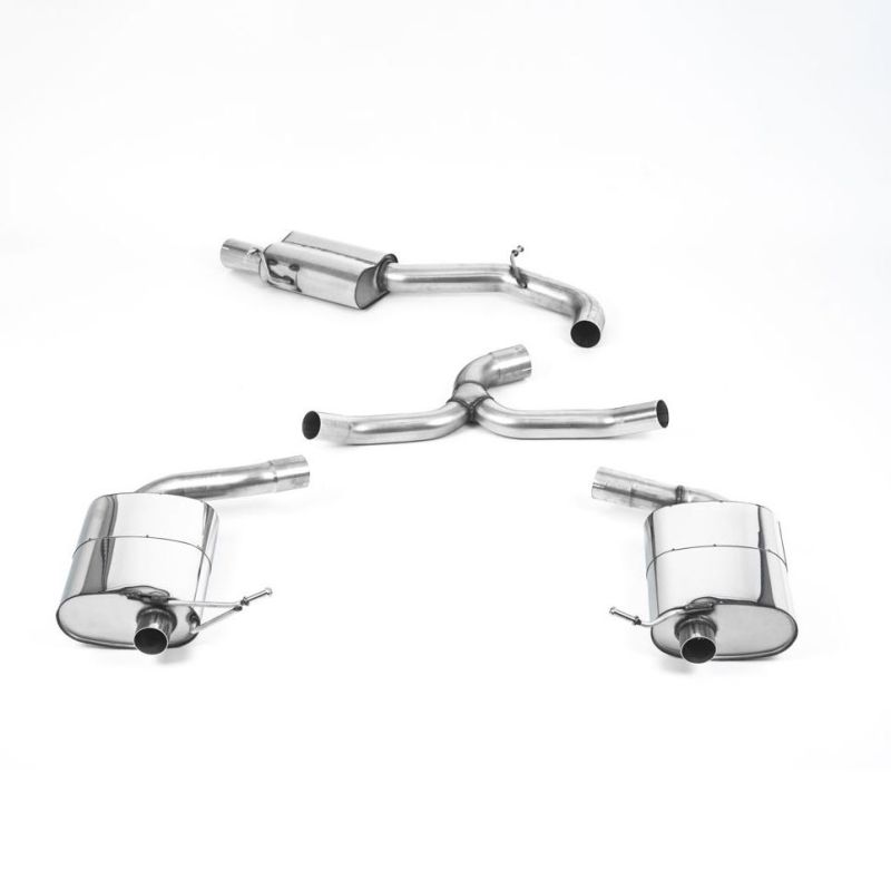 Escape cat-back homologado ECE Milltek Sport VW Golf R Mk7.5 Familiar (19-20), 4 colas ovaladas pulidas