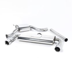 Escape cat-back resonado homologado ECE Milltek Sport VW Golf GTI Mk7 (13-16), colas pulidas (SSXVW225)