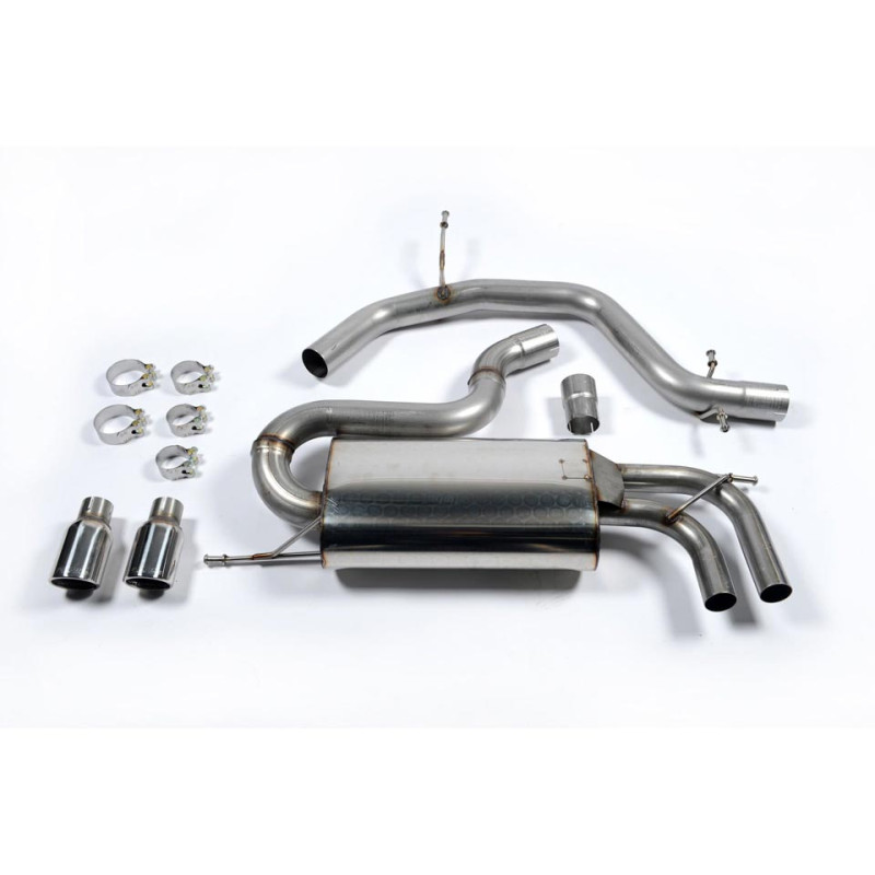 Sistema de escape Cat-Back no resonado (con aprobación EC) Milltek Sport – VAG. 2.0TFSI (03-12) Sistema de escape Cat-Back no resonado (con aprobación EC) Milltek Sport – VAG. 2.0TFSI (03-12)