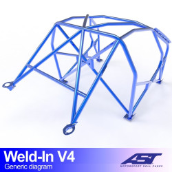 Arco Trasero VW Golf (MK6) 3-doors Hatchback FWD REAR CAGE V2 AST Roll cages