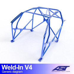 Arco Trasero VW Golf (MK6) 3-doors Hatchback FWD REAR CAGE V2 AST Roll cages