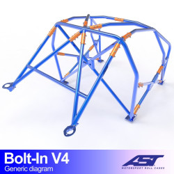 Arco de Seguridad VW Golf (MK6) 3 doors BOLT IN V4 AST Roll cages