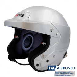 Casco piloto automovilismo homologado FIA RRS PROTECT WRC "SPORT PLUS" FIA 8859-2015/Snell SA2020 Grey