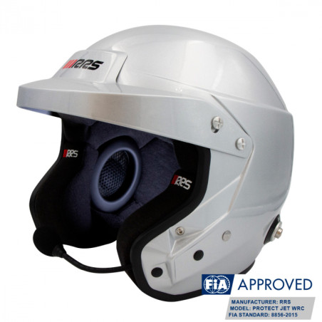Casco piloto automovilismo homologado FIA RRS PROTECT WRC "SPORT PLUS" FIA 8859-2015/Snell SA2020 Grey