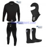 Set de ropa interior ignífuga, pantalón, camisa, calcetines y sotocasco FIA RRS Black ONE - FIA 8856-2018