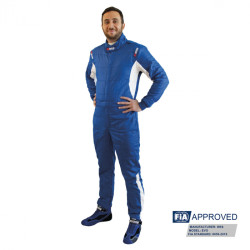 Mono Automovilismo ignífugo FIA RRS Diamond Star race suit FIA 8856-2018 black, silver, red, blue,