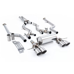 Escape cat-back resonado Off Road Milltek Sport BMW G87 M2 (23-), colas JET-115 ovaladas de carbono