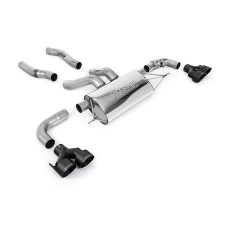Escape OPF-back homologado ECE Milltek Sport BMW M240i xDrive G42 (22-), 4 colas GT-100 negras (Cerakote)