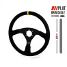 Volante RRS Veloce piel girada 3 radios diámetro 350 mm plano