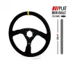 Volante RRS Veloce piel girada 3 radios diámetro 350 mm plano