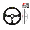 Volante RRS Montecarlo Black piel girada T65 3 radios diámetro 350 mm x 65 mm